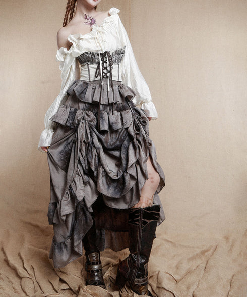 Dark Mist Ruffle Skirt