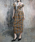 Plaid Fold Line Dress