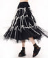 Ribbon Layered Mesh Skirt