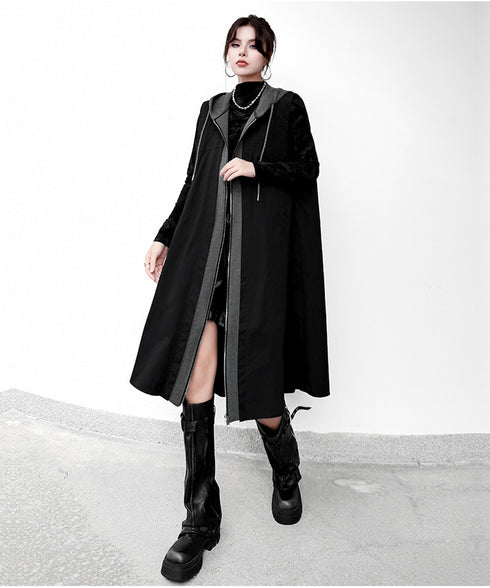 Hood Frame Long Vest