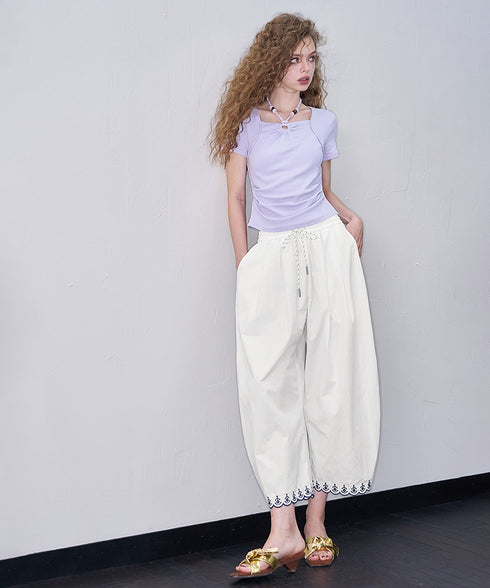 Cloud Hem Balloon Pants