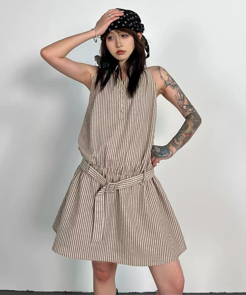 Belted Stripe Dress