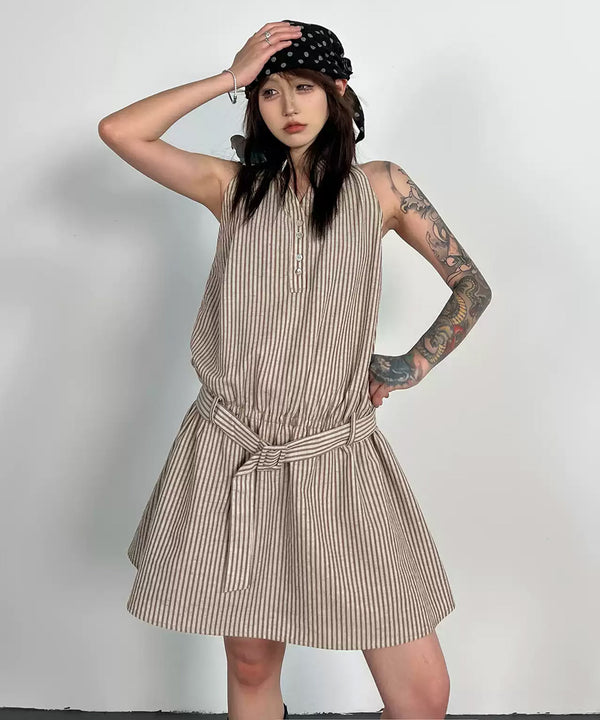 Belted Stripe Dress