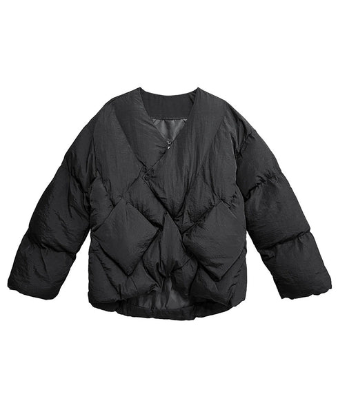 Quilted Wrap Down Jacket