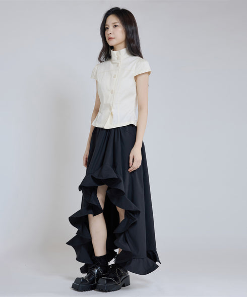 Wave Hem Skirt