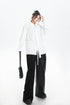 Contrast Texture Wide Pants