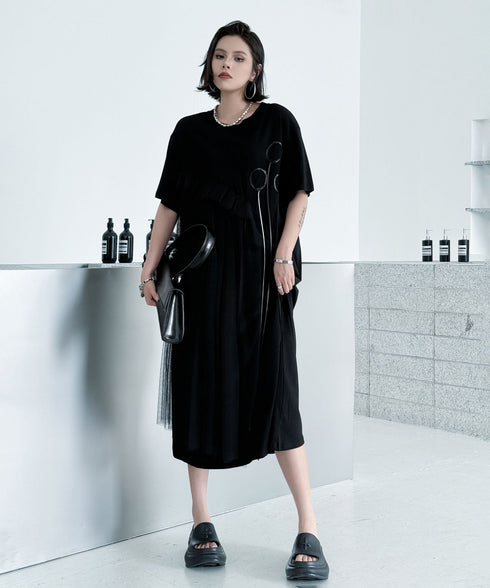 Tulle Layered Cut Dress