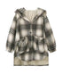 Oversized Plaid Hooded Coat