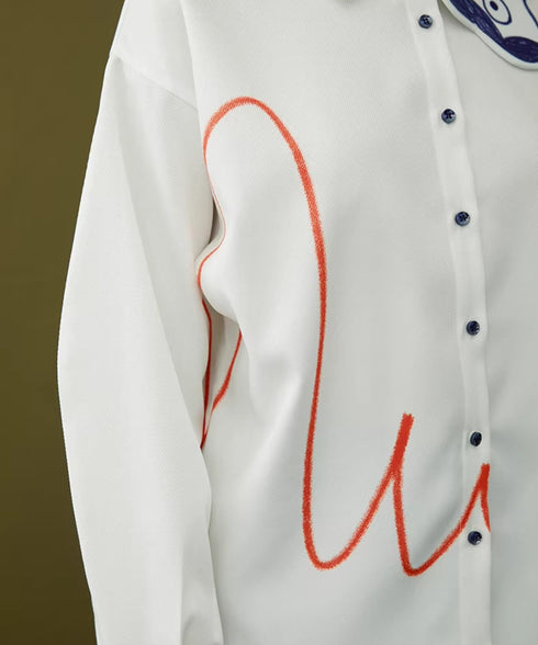 Doodle Collar Blouse