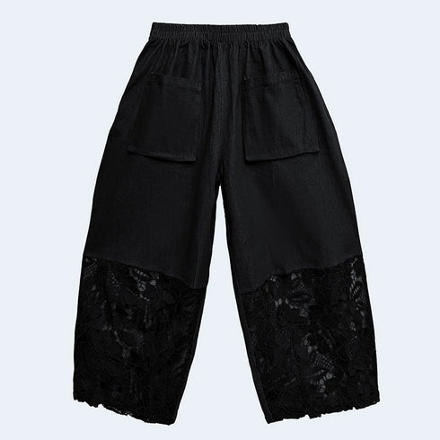 Lace Patchwork Wide Pants