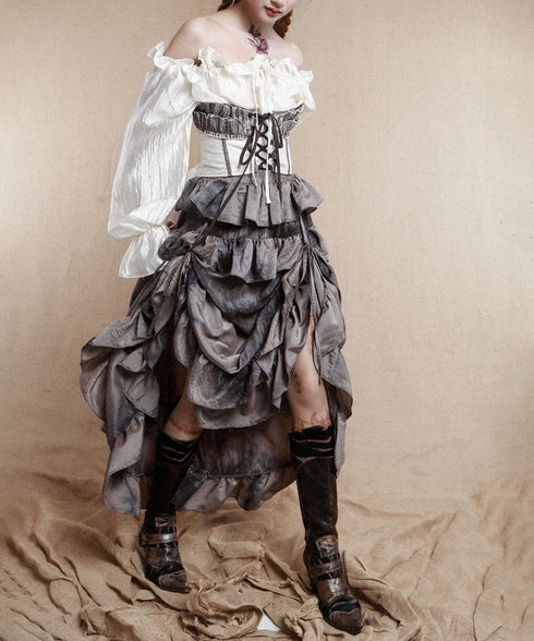 Dark Mist Ruffle Skirt