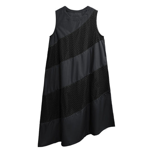 Diagonal Mesh Panel Dress