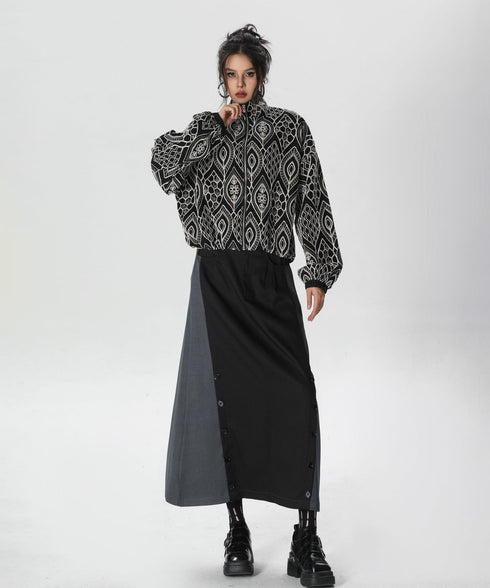 Ornate Pattern Zip Jacket