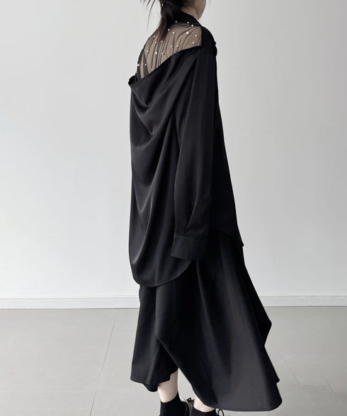 Pearl Sheer Back Blouse