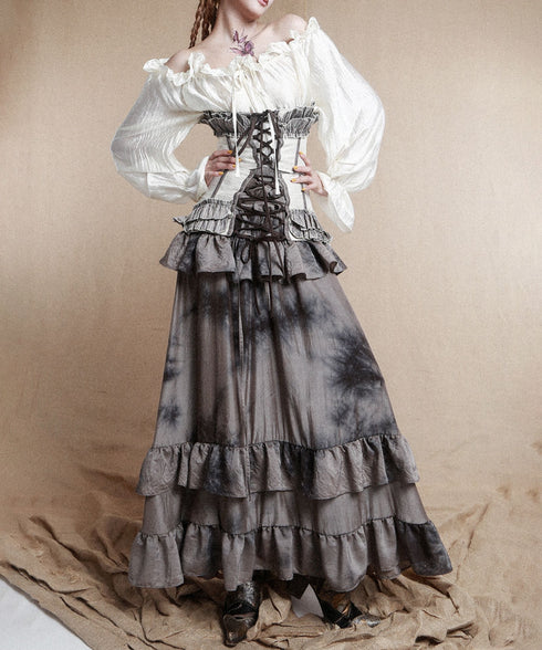 Frill Off-Shoulder Sheer Top