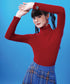 Rib Turtleneck Knit Top