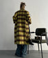 Brushed Check Long Coat