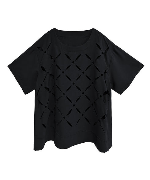 Cutout Cross Motif Top