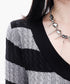 Cable Stripe VNeck Top