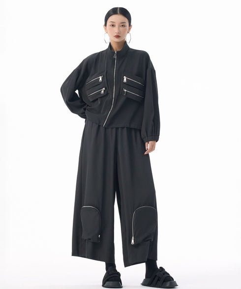 Zip Pocket Wide Pants