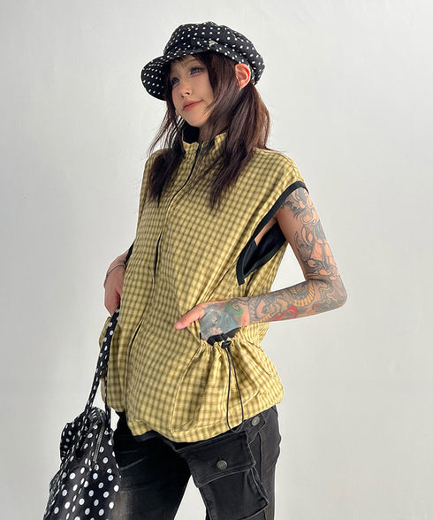 Grid Zip Vest