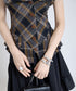 Fold Collar Peplum Top
