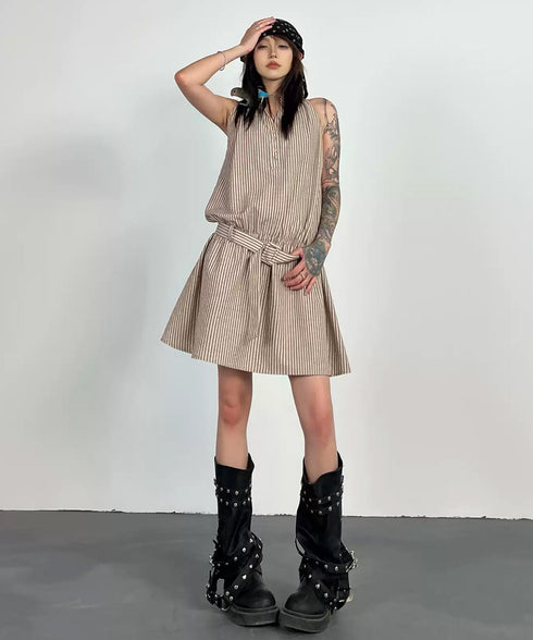 Belted Stripe Dress
