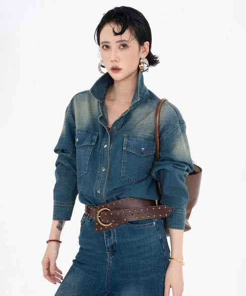 Washed Denim Pocket Shirt