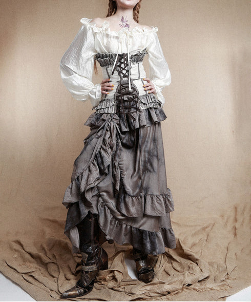 Dark Mist Ruffle Skirt