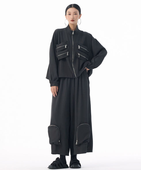 Zip Pocket Wide Pants