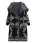 Fringe Pattern Long Coat