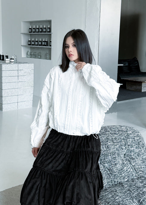 Vertical Frill Stand Jacket