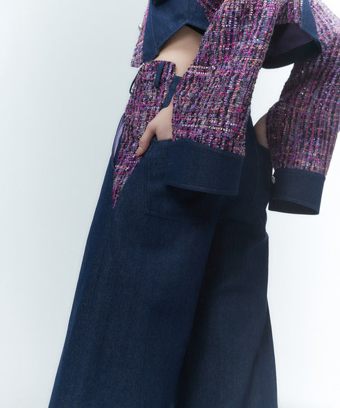 Tweed Accent Flow Pants