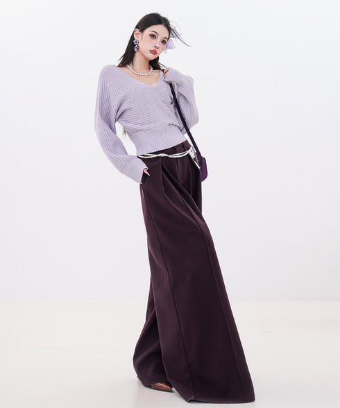 Fluid Pleat Wide Pants