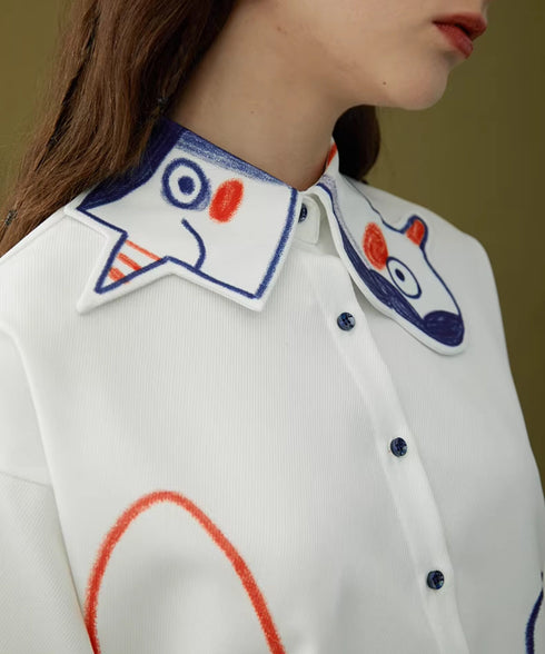 Doodle Collar Blouse