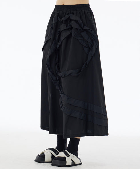 Circular Tape Embroidery Skirt