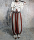 Stripe Gather Balloon Pants
