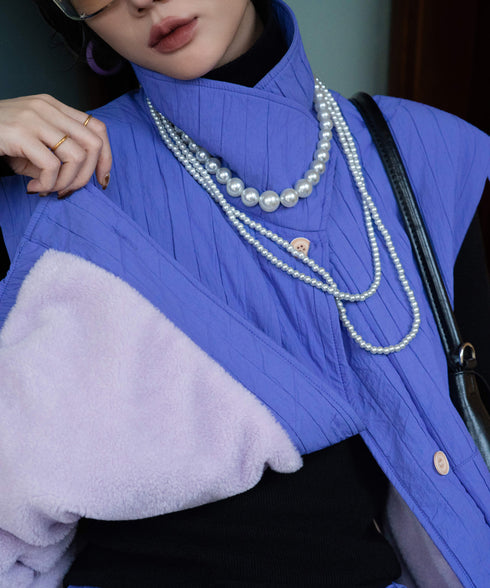 Quilted Volume Vest& Skirt Co-ord