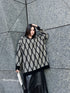 Geometric Pattern Knit Sweater