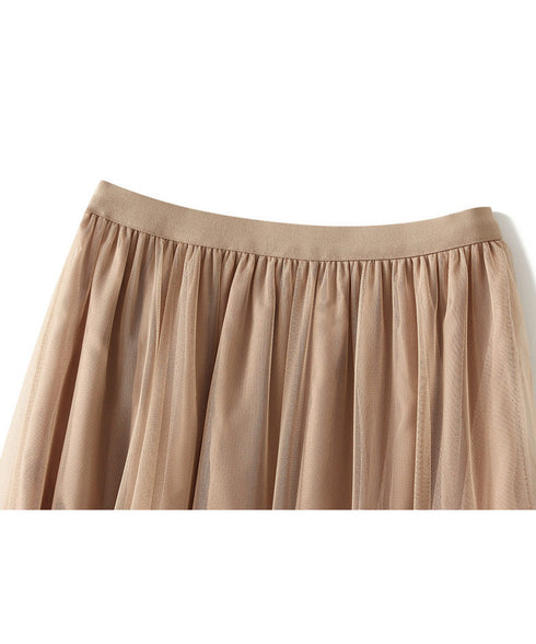 Volume Tiered Tulle Maxi Skirt