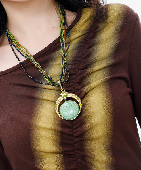 Diagonal Ruched Sheer Top