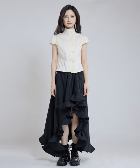 Wave Hem Skirt