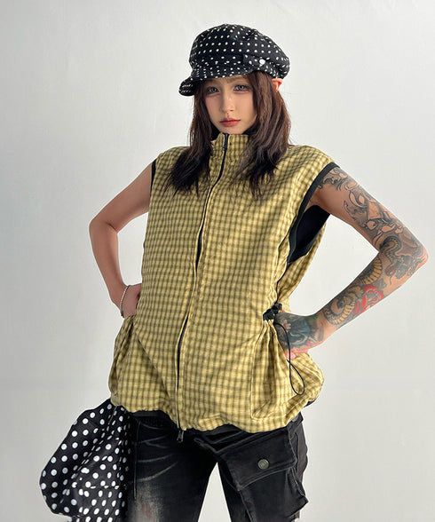 Grid Zip Vest