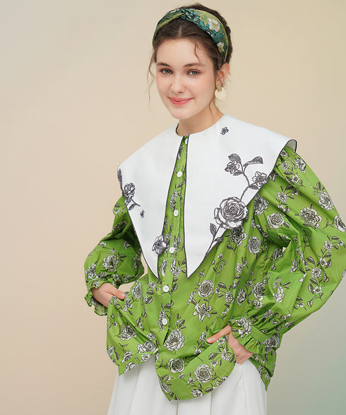 Playing Card Collar Line Shirt