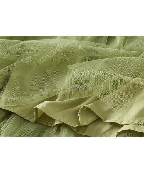 Volume Tiered Tulle Maxi Skirt