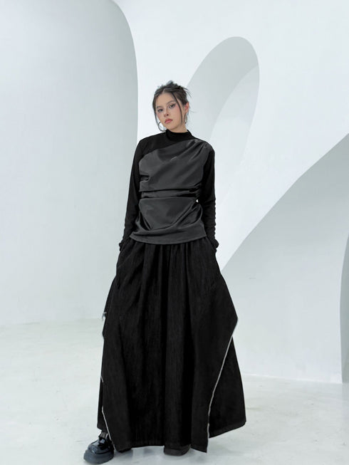 Frayed Flare Wide Pants