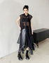 Eyelet Mesh Sleeveless Shirt