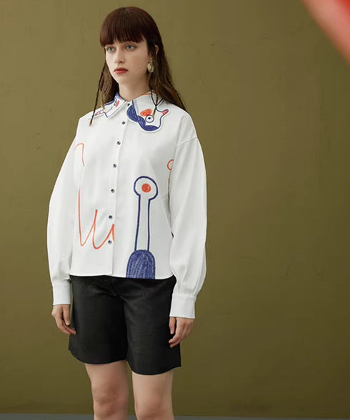 Doodle Collar Blouse