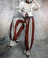 Stripe Gather Balloon Pants