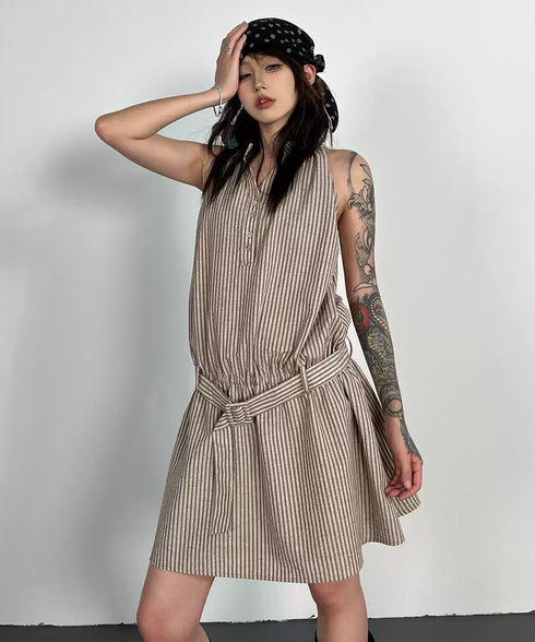 Belted Stripe Dress